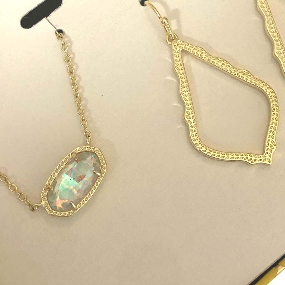 NWT Kendra Scott Limited Edition RARE Gift Set Elisa Sophia Yellow Gold Dichroic - Picture 14 of 16